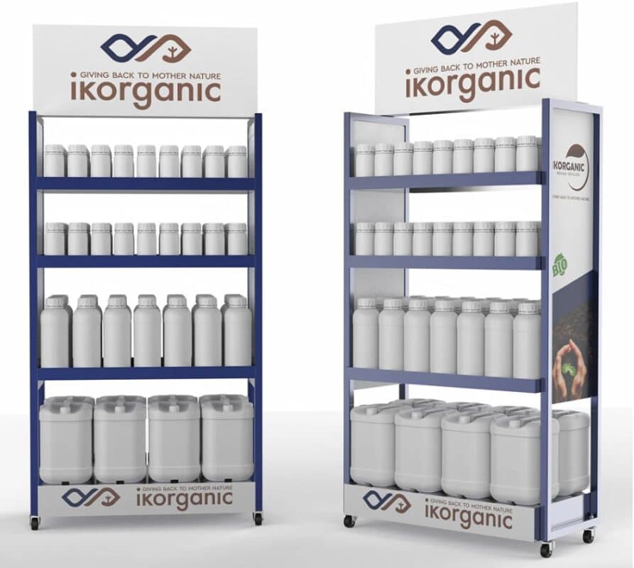 Expositores metalicos y display de productos quimicos fertilizantes organicos 2 Expositores metalicos y displays de productos quimicos fertilizantes organicos 2