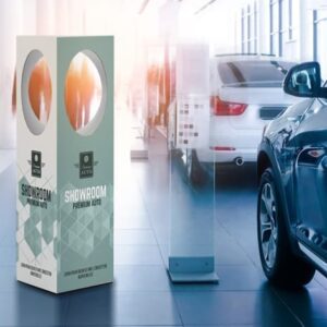 Totem de cartón plegable para eventos y ferias