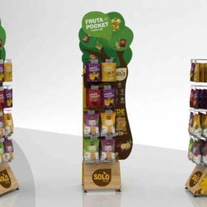 expositores metalicos y displays de alimentacion fruta desecada