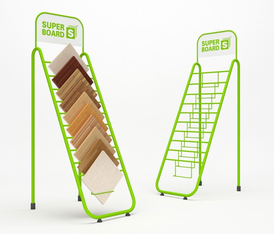 expositor metalico para maderas 2 exhibidores metalicos para muestrarios de madera