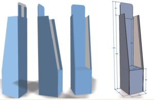 expositor revistas y periodicos en cartón