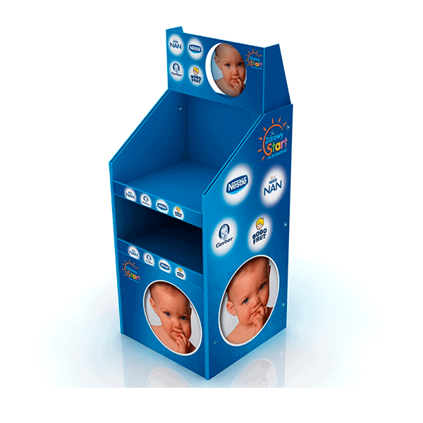 Box palet dos alturas carton alimentacion niños - Garoo - Expositores de Carton