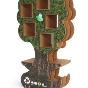 Árbol de cartón grande para decorar en ferias y centros comerciales y exponer productos en tiendas, fácil de montar y personalizado