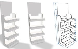 Expositor cartón personalizado REVERTE