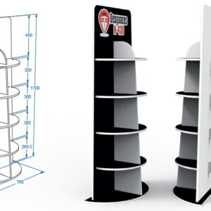 Expositor nido de abeja en cartón ReBoard para exhibición premium