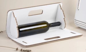 Caja de regalo con asa ideal para vino, aceite, cava, cerveza impresa con tu diseño