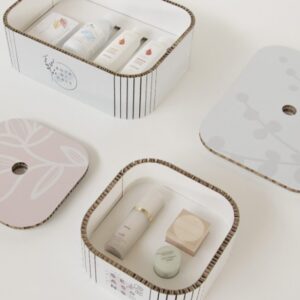 cajas para cremas y lociones redondeadas