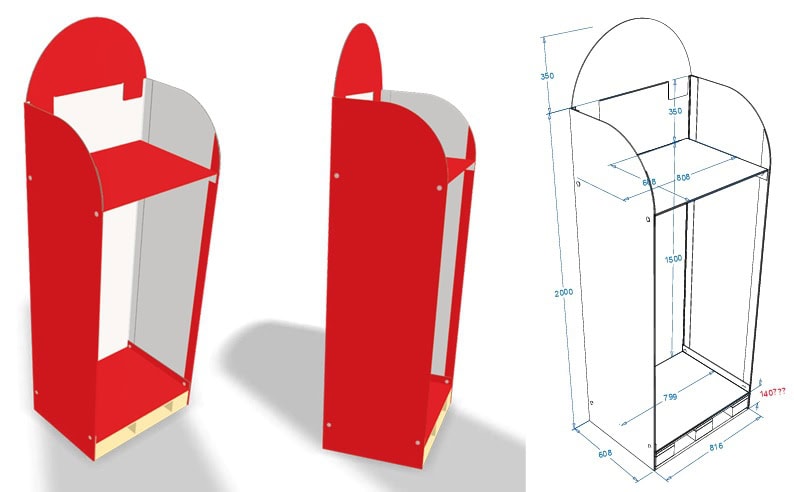 expositor de cartón personalizado de pie para tiendas o supermercados expositor o box cartón personalizado