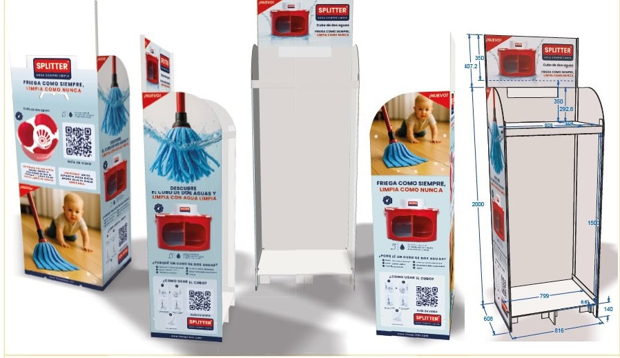 expositor de cartón personalizado de pie para tiendas o supermercados expositor o box cartón personalizado