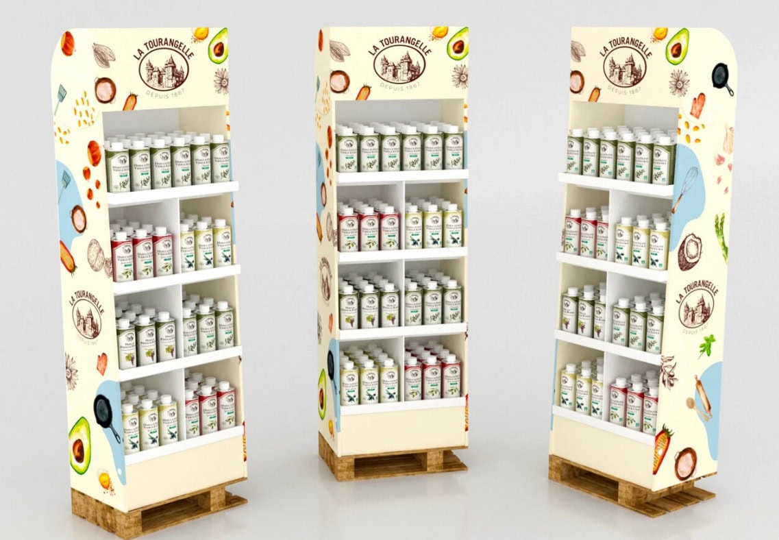 Expositor de bebidas de pie