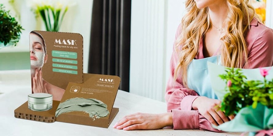 Expositor de Cartón para Tienda Pequeña Barato Fácil de Montar