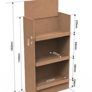 expositor o estructura de carton personalizado para soportar envios cargados con producto