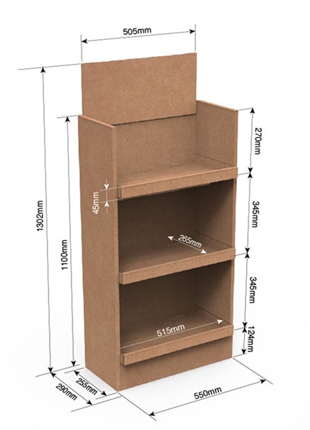 expositor o estructura de carton personalizado para soportar envios cargados con producto expositor o estructura de carton personalizado para soportar envios cargados con producto