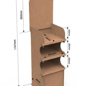 expositor o estructura de carton personalizado modelo 16