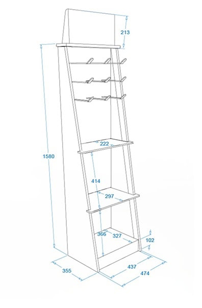 Expositor o estructura de carton personalizado modelo 19, adaptable en medidas sin coste de troquel, fácil montaje, ideal para tiendas y supermercados.MODELO 4 STANDAR Expositor o estructura de carton personalizado modelo 19, adaptable en medidas sin coste de troquel, fácil montaje, ideal para tiendas y supermercados.