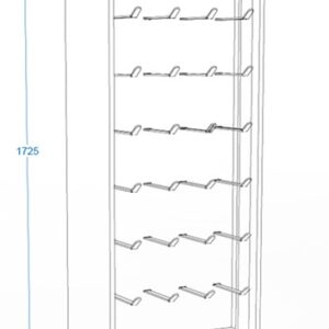 Expositor o estructura de carton personalizado modelo 20, adaptable en medidas sin coste de troquel, fácil montaje, ideal para tiendas y supermercados.