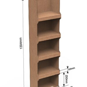expositores de carton o estructuras personalizados resistentes 5 bandejas
