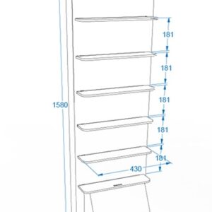 Expositor o estructura de carton personalizado modelo 22, adaptable en medidas sin coste de troquel, fácil montaje, ideal para tiendas y supermercados.