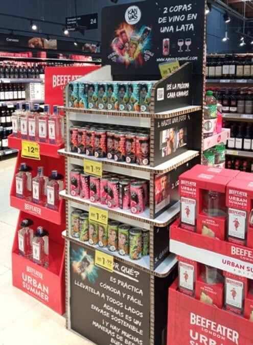 Expositores de Cartón Nido de Abeja para Puntos de Venta