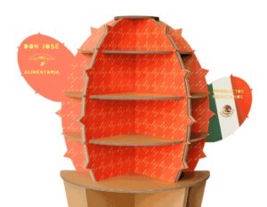 expositor de cartón para eventos decorativos cactus