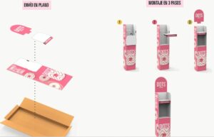 expositor cartón supermercados o tiendas promociones temporales