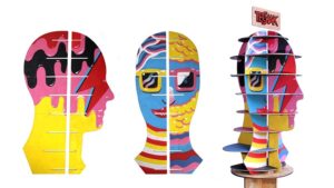 expositor cartón decorativo para tiendas