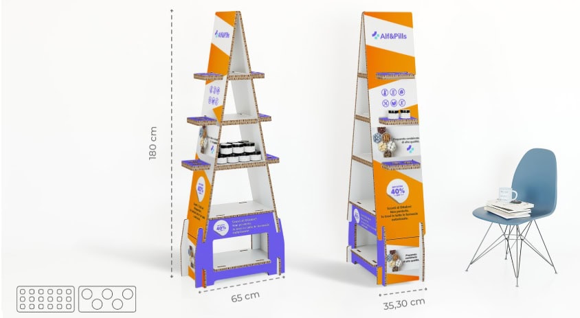 Expositores de Cartón Reboard Personalizados a Medida