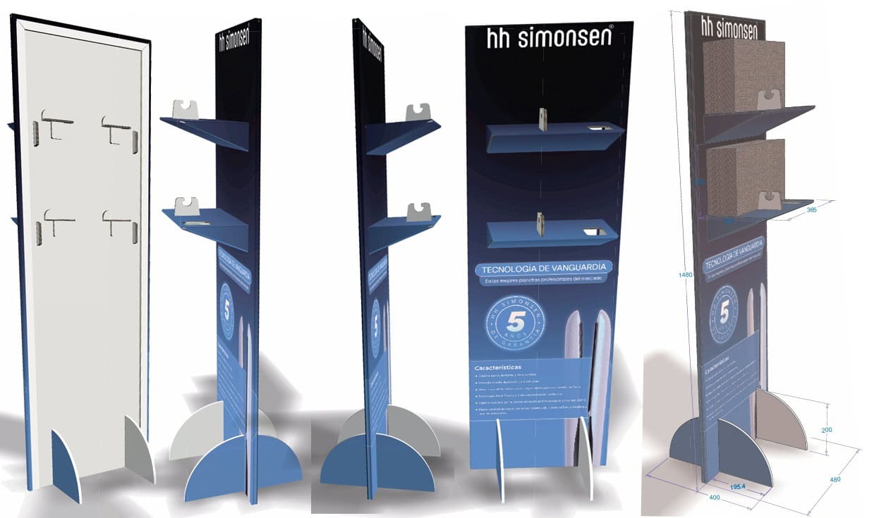 expositor fácil de montar económico aprobado Expositores de Cartón Reciclado 100% | Fácil Montaje