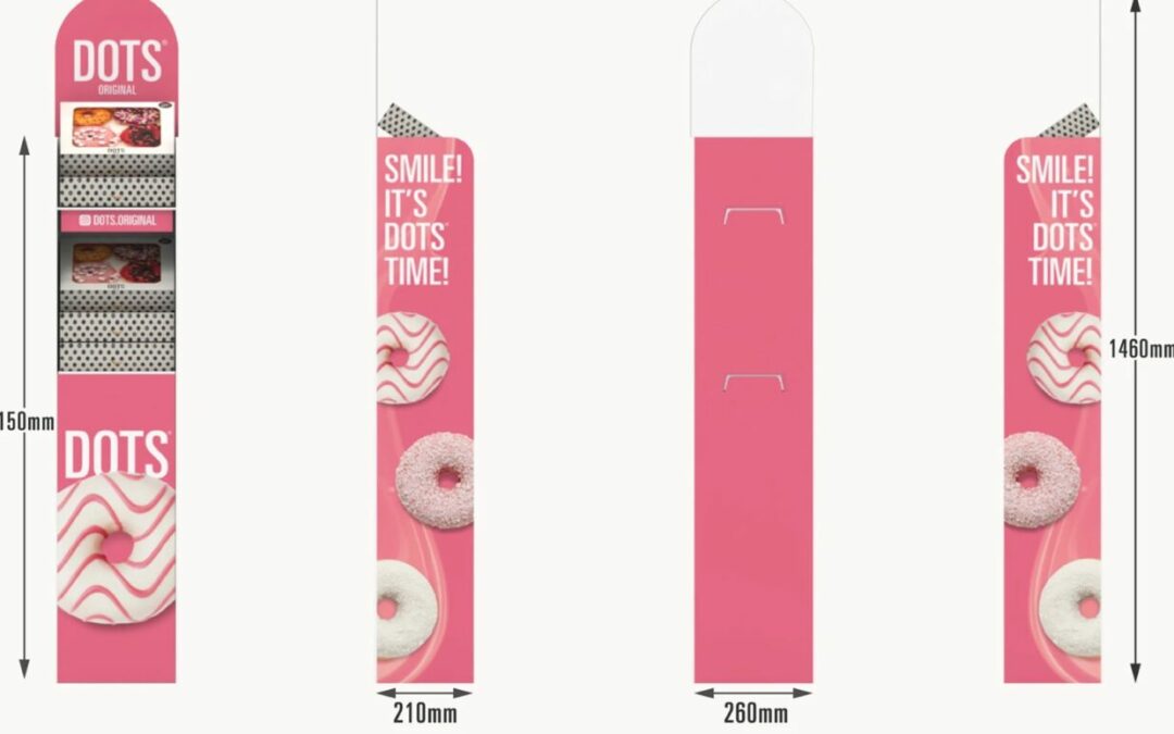 Expositor de cartón personalizado para tiendas y comercios, fabricado por Garoo desde 1999. Diseño ecológico, reciclable y fácil de montar.